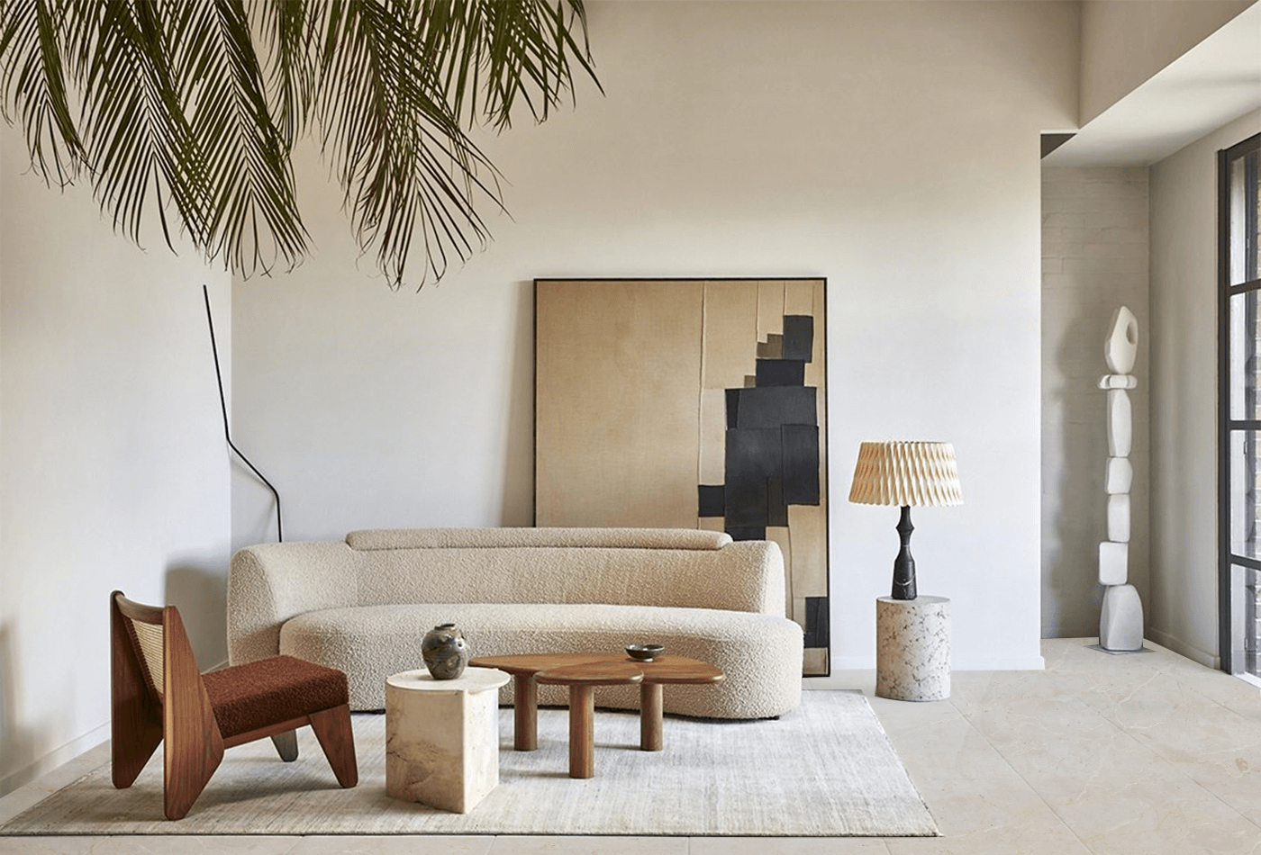 Marble Tiles in Living Room Create Interesting Discussions